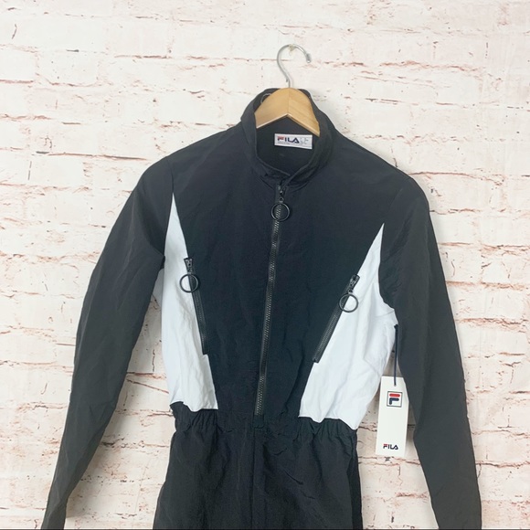 Fila Houston Flight Black White Jumpsuit Size Small - Picture 7 of 10
